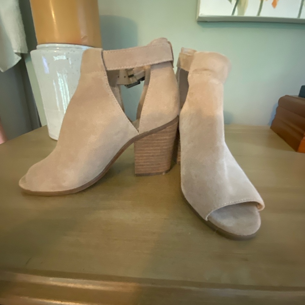 Sole Society peep toe bootie.